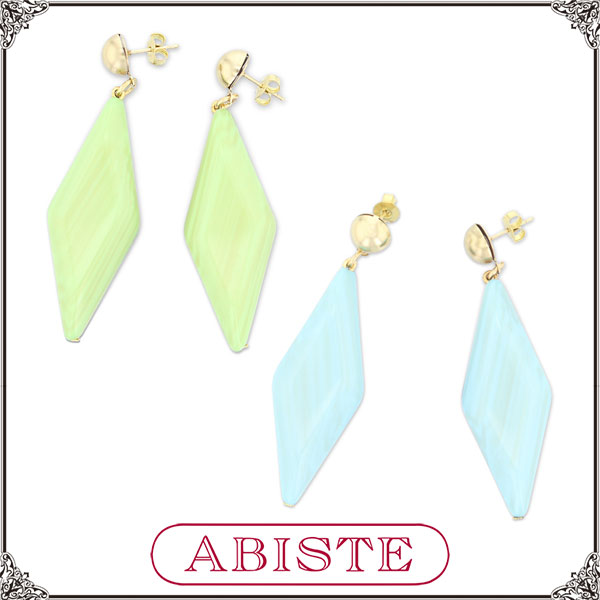 乐天商城 - 【クーポン利用で最大2,000円OFF】ABISTE フランス製バイカラーアクリルロングピアス/3150143- ギフト ブランド アビステ イヤーアクセサリー