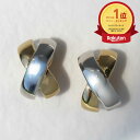 ABISTE クロスデザインコンビメタルイヤリング/3240101G ブランド アビステ イヤーアクセサリー 大人映え mix クロス