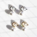 【マラソン開始4H限定クーポン利用で10%OFF】ABISTE チェコクリスタル×パールデザインイヤリング/3241116 ブランド 誕生日 記念日 ギフト フォーマル アビステ セレモニー オケージョン ご褒美買い イヤーアクセサリー