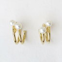 ABISTE 美ST掲載 パール×メタルスパイラルデザインイヤリング/3240020 ギフト ブランド アビステ イヤーアクセサリー