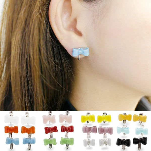 ABISTE イタリア製ベネチアンガラスリボンイヤリング/3150287 ギフト ブランド アビステ イヤーアクセサリー