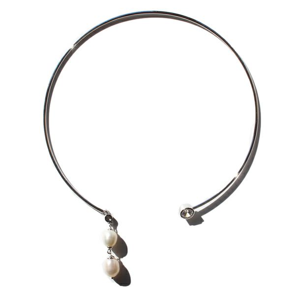 ABISTE パール×キュービックジルコニアチョーカー 1181017 女性 人気 上品 大人 おしゃれ キラキラ アクセサリー ギフト ブランド アビステ