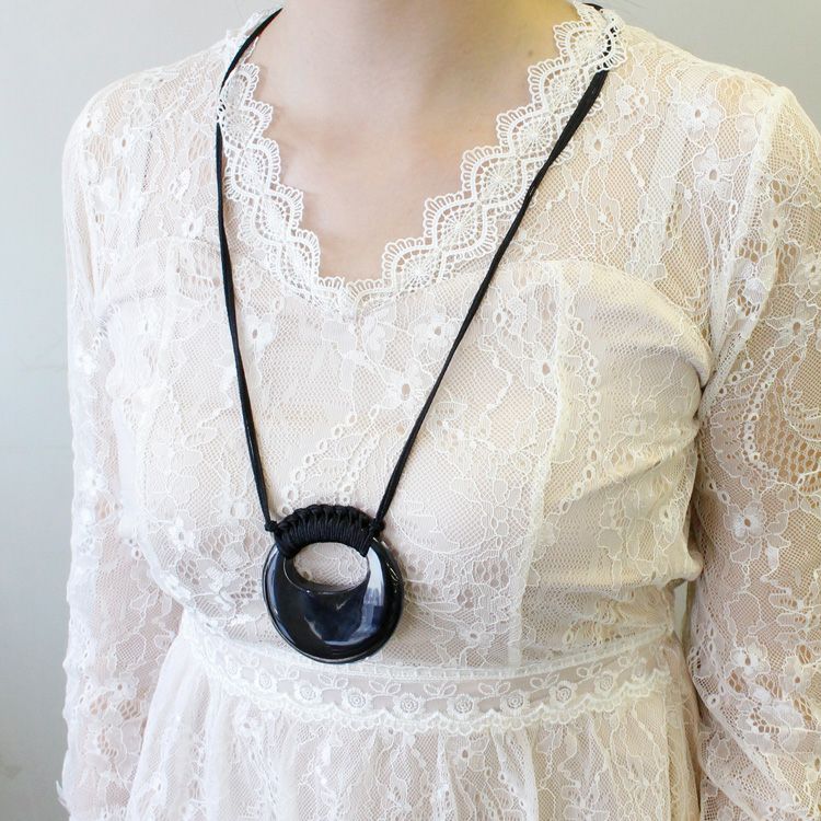 ABISTE ZSiSKA レジンネックレス/1190108 ブランド モノトーン アビステ シスカ