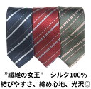 ストライプ ゆうパケット送料無料！シルクジャガード ネクタイ ストライプ柄通常幅 絹100％ シルク100% 正絹