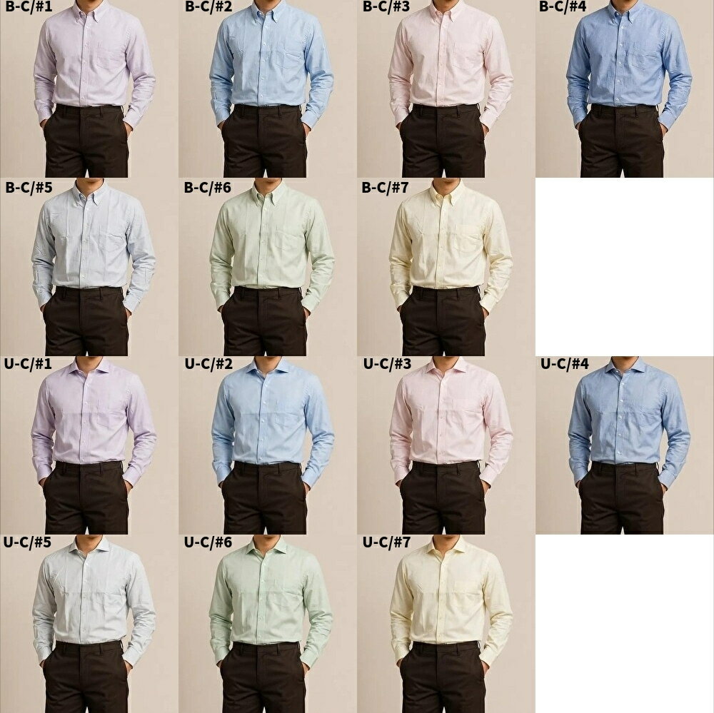 【最大2,000円オフクーポン】ワイシャツ 長袖 ボタンダウン ホリゾンタルカラー クレリックボタンダウン 7柄 10サイズ ドレスシャツ カッターシャツ ボタンダウンシャツ Yシャツ メンズ 紳士 クールビズ 3L 4Lトールサイズ 袖 長い 裄丈 メール便送料無料