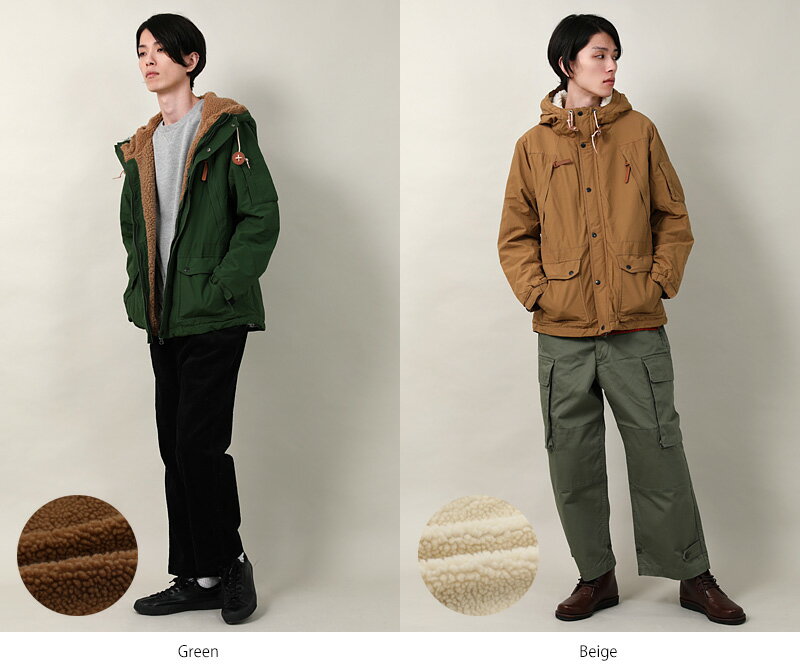 【バーゲン】マウンテンパーカー メンズ 裏ボア アウター アウトドア 撥水 防寒 フルジップ 防汚 フード付き フーディー ロクヨンクロス 無地 grn ジーアールエヌ GU842060Q 8596