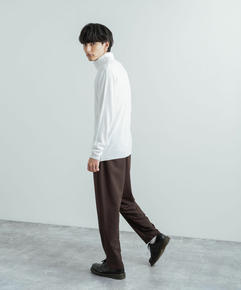 ニットソー メンズ レディース タートルネック ハイネック カシミヤ風 カシミア風 カシミヤタッチ とろみ 12ゲージ ハイゲージ 無地 カジュアル きれいめ 重ね着 薄手 柔らかい インナー リラックス ルーム 春秋冬 11281