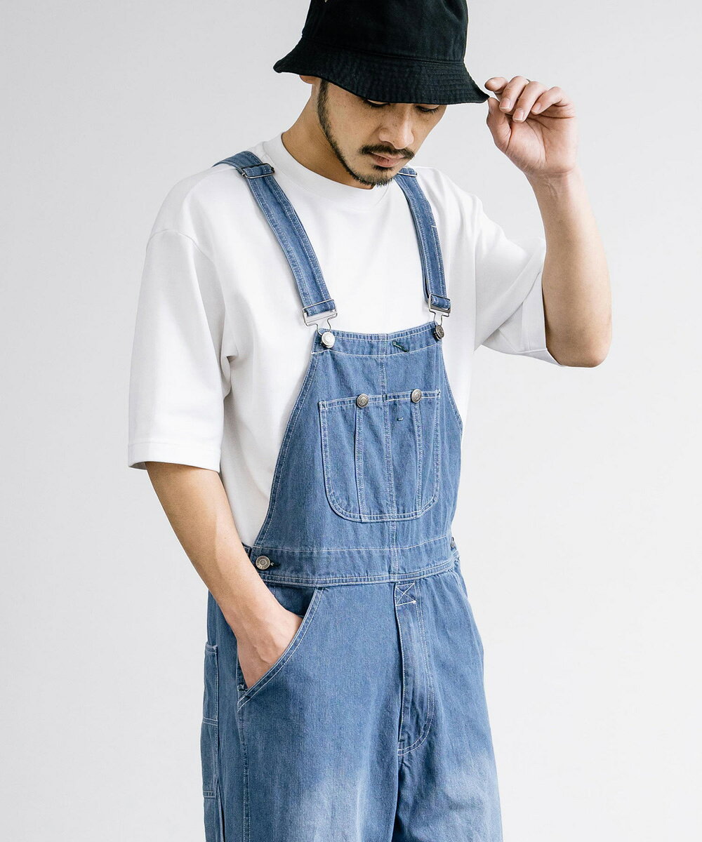 オーバーオール サロペット オールインワン メンズ レディース デニム アウトドア ワーク フィッシング 無地 コットン レジャー オールシーズン 13543