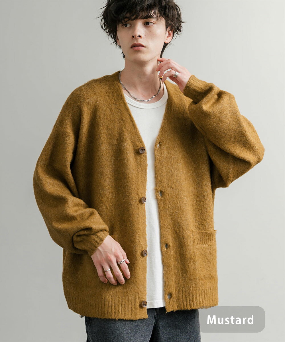 楽天市場】モヘア カーディガン（カラーイエロー）（トップス｜メンズ