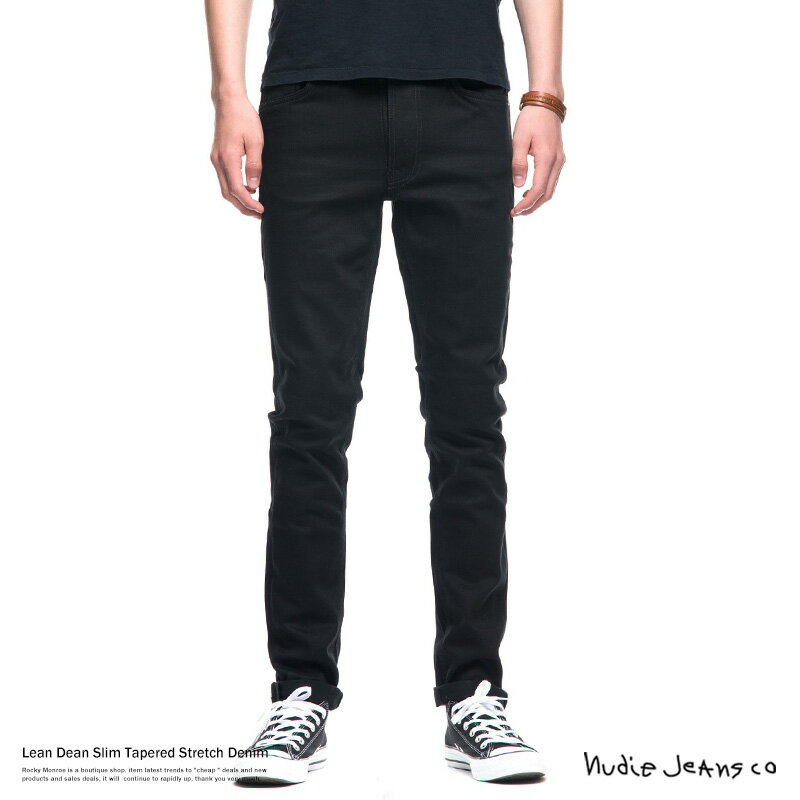 Nudie Jeans ヌーディージーンズ 112498032 Lean Dean デニム メンズ 792 DRY EVERBLACK リーンディーン スリムフィット テーパード 7717