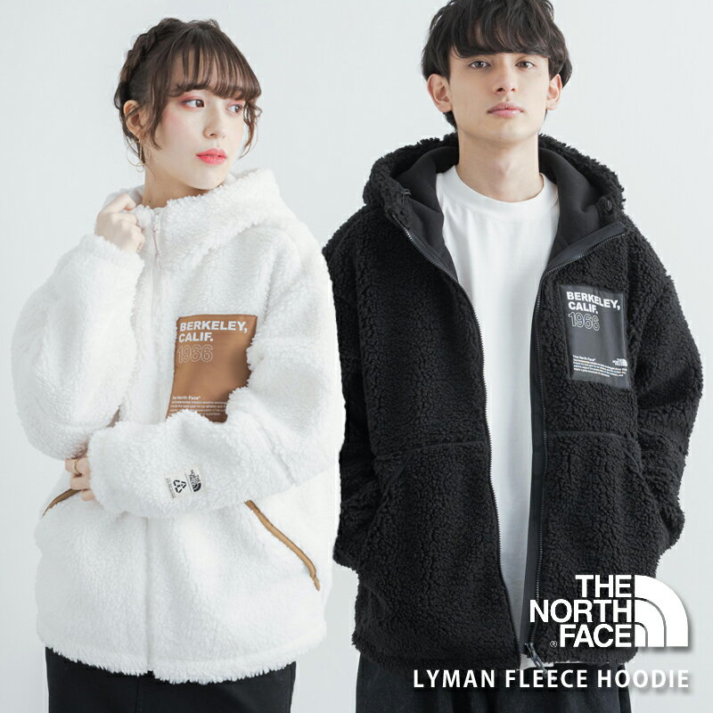 THE NORTH FACE ノースフェイス 韓国 WHITE LABEL ホワイトレーベル LYMAN FLEECE HOODIE メンズ レディース ボアジャケット フリース パーカー ブルゾン フーディ— フードジャケット ビッグシルエット ルーズ ゆったり 防風 防寒 アウトドア カジュアル もこもこ 11557