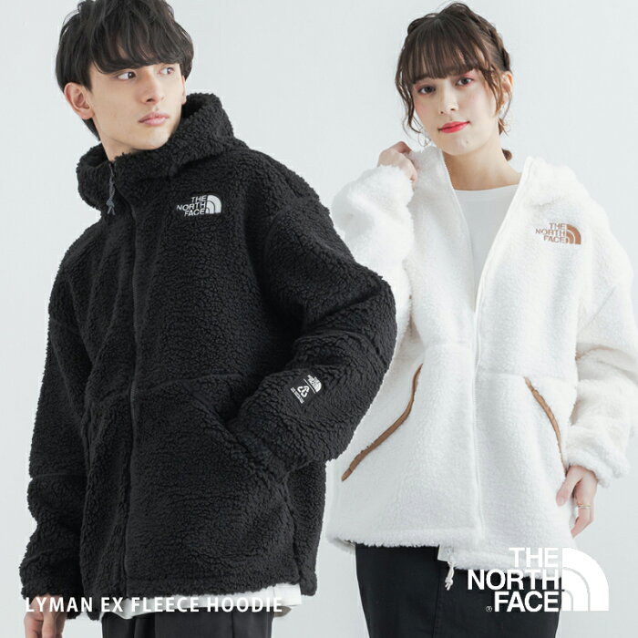 THE NORTH FACE ノースフェイス 韓国 WHITE LABEL ホワイトレーベル LYMAN EX FLEECE HOODIE メンズ レディース ボアジャケット フリース パーカー ブルゾン フーディ― フードジャケット ビッグシルエット ルーズ ゆったり 防風 防寒 アウトドア カジュアル もこもこ 11559