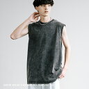 タンクトップ ノースリーブ メンズ レディース Tシャツ カットソー ビッグシルエット オーバーサイズ ゆったり ルーズ ワイド カジュアル シンプル ストリー...