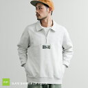 HUF ハフ スウェット トレーナー ハーフジップ メンズ レディース 裏毛 ワンポイント 刺繍 ロゴ プルオーバー ルーズ オーバーサイズ ビッグシルエット ...