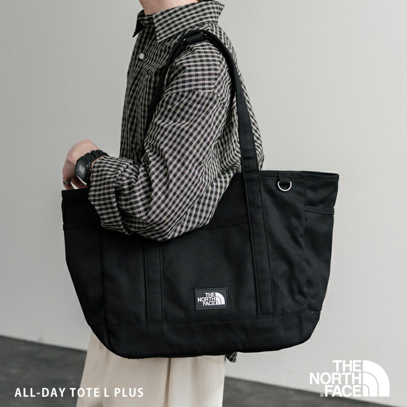 Rakuten - THE NORTH FACE ザ・ノースフェイス ALL-DAY TOTE L PLUS トートバッグ メンズ レディース ハンドバッグ ショルダー 肩掛け 鞄 軽量 コットン ロゴ カジュアル ストリート シンプル スポーツ アウトドア ミリタリー 旅行 おしゃれ 15652