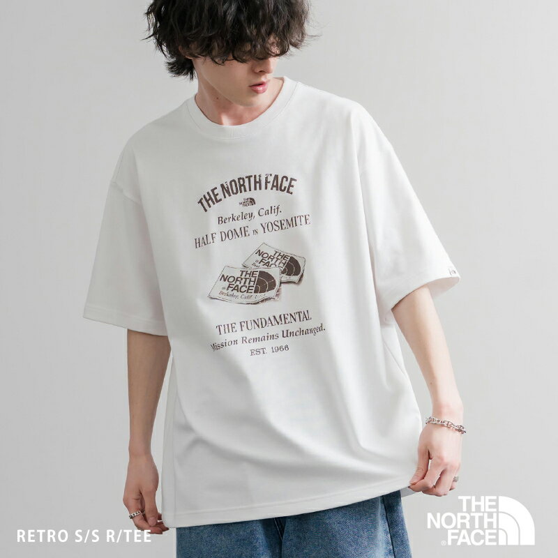 STREET - THE NORTH FACE ノースフェイス WHITE LABEL ホワイトレーベル 韓国 日本未展開モデル RETRO S/S R/TEE プリントT 半袖 メンズ レディース Tシャツ カットソー グラフィック クルーネック メッシュ リラックス ワンポイント ロゴ ハーフドーム カジュアル レトロ 16063