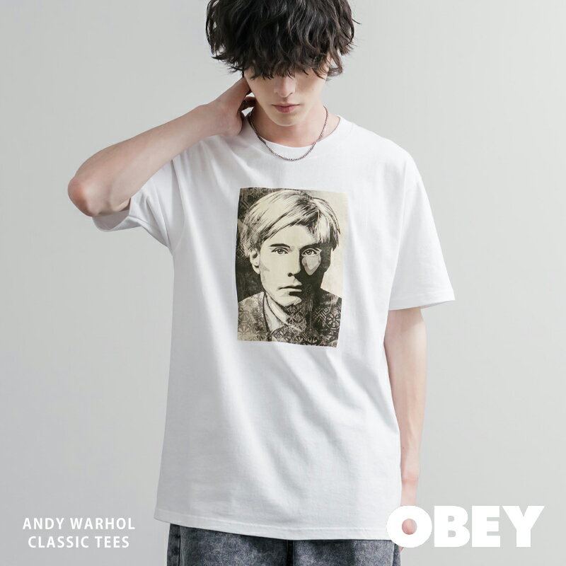 Rakuten - OBEY オベイ プリントT 半袖 メンズ レディース Tシャツ カットソー 白T グラフィック ANDY WARHOL アンディ・ウォーホル 画家 リラックス ルーズ ゆったり クルーネック 通気性 カジュアル ストリート スケート アメカジ 海外ブランド ルームウェア 16112