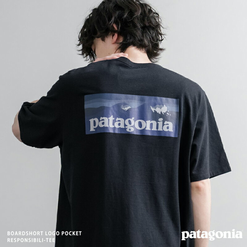 Rakuten - Patagonia パタゴニア バックプリントT 半袖 メンズ レディース Tシャツ カットソー 白T グラフィック ロゴ ボードショーツ 胸ポケット レスポンシビリティー リラックス ルーズ ゆったり クルーネック 通気性 カジュアル ストリート スケート アメカジ 海外ブランド 16114