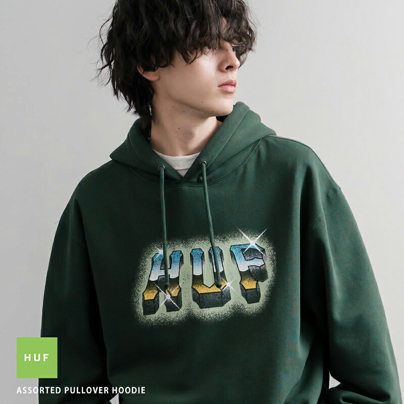 &ensp; &ensp; &ensp; &ensp; &ensp; &ensp; 商品説明 【HUF/ハフ】オーバーサイズ裏起毛アソートプルオーバーパーカー ■ おしゃれに決まる フロントのプリントや刺繍が目を惹く存在感のあるアイテム。 アウターの下に着用してもスタイリングのアクセントに。 ワイドパンツやデニムと合わせるだけでお洒落が決まります。 ■ ふんわりと優しい裏起毛 程よい厚みの生地感で、適度なハリ感と柔らかさを両立しています。 ふんわりと優しい肌触りの裏起毛で、着用時のあったかい感触が特徴。 秋や春はメインとして、冬はインナーとしてロングシーズンで活躍。 ■ ルーズシルエット ゆったりとした身幅、ドロップショルダーのルーズシルエット。 袖と裾はリブ切替のディテールでシルエットにメリハリをプラス。 リラックス感もあり、ルームウェアやリラクシングウェアとしても。 ■ 実用性のあるディテール フードは2重構造で、被らない時も立体的なシルエットをキープ。 ドローコードを引き締める事で雨や風の侵入を防ぐ効果も発揮。 フロントにはパーカー定番のカンガルーポケットを備えています。 ■ ユニセックスアイテム カジュアル、ストリート、スポーツ系などスタイルを問わない万能さ。 メンズ・レディースを問わない商品で、プレゼントにもおすすめです。 ペアやカップルでのお揃いコーデにも最適で、家族でのシェアにも。 ※海外並行輸入品のため、サイズに多少の誤差や違いが生じる場合がございます。 【HUF/ハフ】 HUFはクラシックなアメリカの職人技、色褪せないヴィンテージデザイン、 そして現代の洗練された実用性のあるディテールを落とし込んだ、 過去と現代を融合した新しく良質な商品作りを目指している。スケートボードに 共鳴する様々なカウンターカルチャーに精通する人々に向けたブランドである。 サイズ 着丈/肩幅/身幅/袖丈(cm) (M)69 / 57 / 58 / 64 (L)72 / 59 / 60 / 66 (XL)74 / 60 / 64 / 67 ※弊社基準の採寸法です。平置き採寸の為、多少のサイズ誤差はご了承下さい。 ※下げ札等に記載の対応サイズはメーカー規定の為、実寸と異なる場合がございます。 着用コメント ・MASASHI：173cm/55kg C86 W68 H88 着用サイズ：L 着丈：お尻にかぶるくらいの丈感でした。 肩幅：肩が落ちているので、楽に着られました。 身幅：ゆったりサイズで余裕がありました。 ・スタッフA：165cm / 52kg / 普段S-M着用 着用サイズ：M 着丈：お尻が隠れるくらいでした。 肩幅：ざっくりしていて、首や肩周りも楽でした。 身幅：肩幅と同じくワイドなサイズ感でした。 ・スタッフB：180cm / 64kg / 普段XL着用 着用サイズ：XL 着丈：バランスの取れた丁度良い長さでした。 肩幅：肩が落ちていて、窮屈感はなく楽でした。 身幅：程よいゆるさで窮屈感はありませんでした。 カラー A.ブラック / A.チョコ / B / C ※画像の商品は光の照射や角度、お使いのモニター環境により実物と色味が異なる場合がございます。 素材 綿80%、ポリエステル20% 産地 中国 【おすすめ商品】 ※在庫切れ、商品販売終了、近日入荷商品のためリンク切れしていることがございます。
