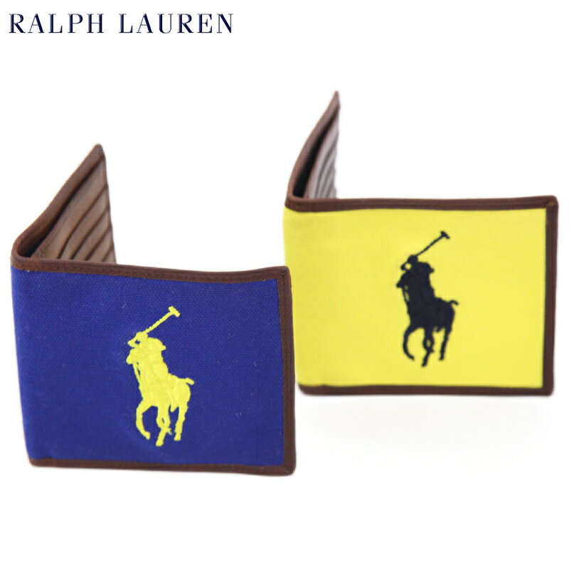 POLO Ralph Lauren PP BILLFORD CANVAS WALLET US ポロ ラルフローレン キャンバス&レザー ウォレット 財布