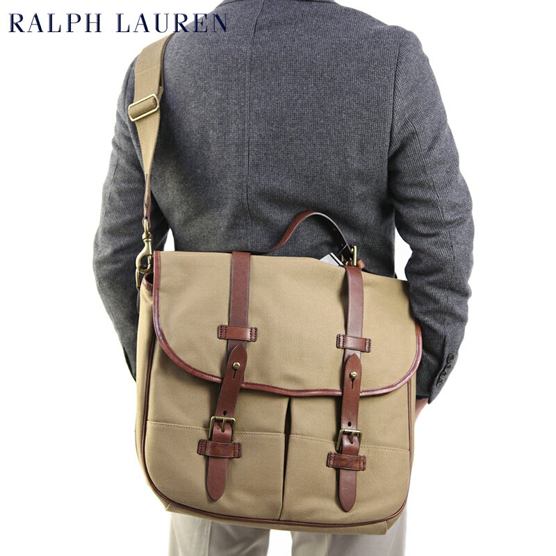 POLO Ralph Lauren Twill & Leather Game Bag US ݥ ե Хå ֥꡼ե