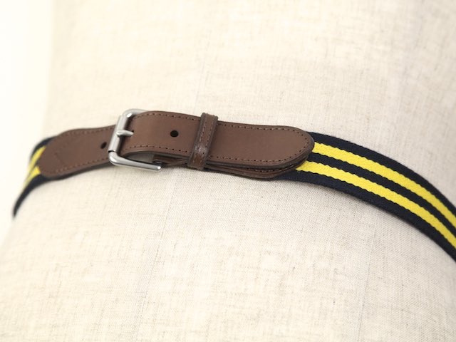 Ralph Lauren Striped Webbed Belt US ポロ ラルフローレン コットン レザーベルト