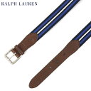 ラルフローレン ベルト（メンズ） Ralph Lauren Striped Webbed Belt US ポロ ラルフローレン コットン レザーベルト