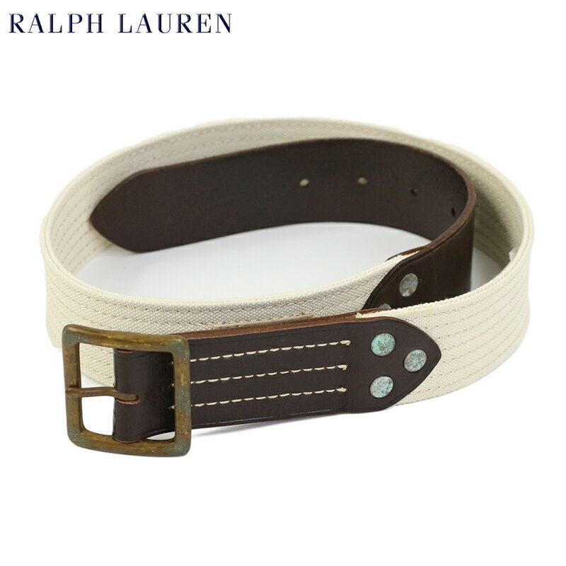 ラルフローレン ベルト（メンズ） Ralph Lauren Canvas Belt US ポロ ラルフローレン コットン レザーベルト