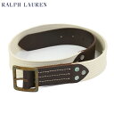 レザーベルト Ralph Lauren Canvas Belt US ポロ ラルフローレン コットン レザーベルト