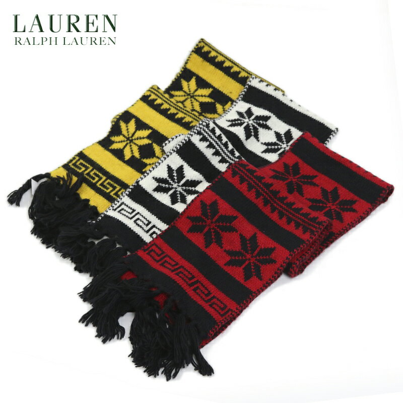 ラルフローレン マフラー（レディース） LAUREN Ralph Lauren Nordic Knit Scarf US ポロ ラルフローレン ノルディック柄 ニットスカーフ マフラー