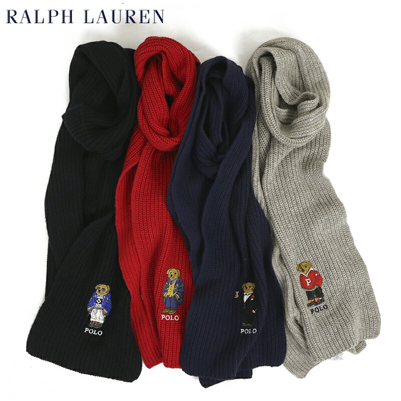 ラルフローレン ポロ ラルフローレン ポロベアー刺繍 スカーフ マフラー POLO by Ralph Lauren "POLO BEAR" Scarf