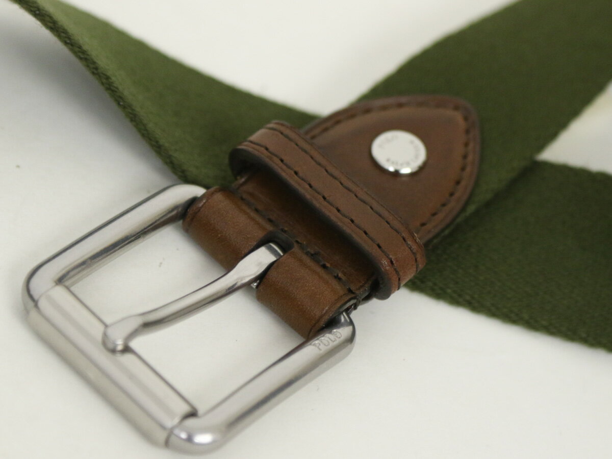 ポロ ラルフローレン メンズ リボン レザーベルト POLO Ralph Lauren Leather Belt US