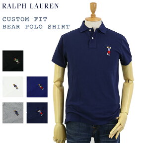 POLO Ralph Lauren Men's "CUSTOM FIT" BEAR Mesh Polo US ポロ ラルフローレン カスタムフィット ポロシャツ 無地 ポロベア刺繍