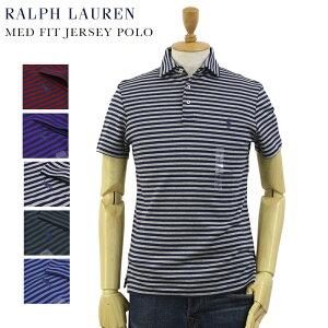 Ralph Lauren Men’s "Medium Fit" Cotton Jersey Border Polo Shirt US ポロ ラルフローレン ミディアムフィット ボーダー柄 台襟 ポロシャツ ワイドカラー