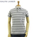 Ralph Lauren Men's "CUSTOM FIT" Border Mesh Polo US ポロ ラルフローレン カスタムフィット ポニー刺繍　ボーダー ポロシャツ (UPS)