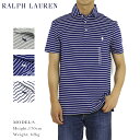 Ralph Lauren Men 039 s Cotton Jersey Border Polo Shirt US ポロ ラルフローレン ミディアムフィット ボーダー柄 台襟 ポロシャツ ワイドカラー ワンポイント