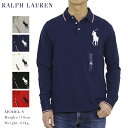 ポロ ラルフローレン コットン 鹿の子 ビッグポニー 長袖ポロシャツ ワンポイント POLO Ralph Lauren Men's Cotton Mesh l/s Polo Shirt US (UPS)