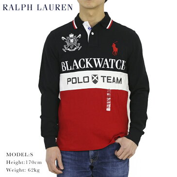 ポロ ラルフローレン コットン 鹿の子 ブラックウォッチ ビッグポニー カスタムフィット 長袖ポロシャツ POLO Ralph Lauren Men's
