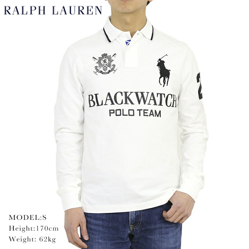 ポロ ラルフローレン コットン 鹿の子 ブラックウォッチ ビッグポニー カスタムフィット 長袖ポロシャツ POLO Ralph Lauren Men's 