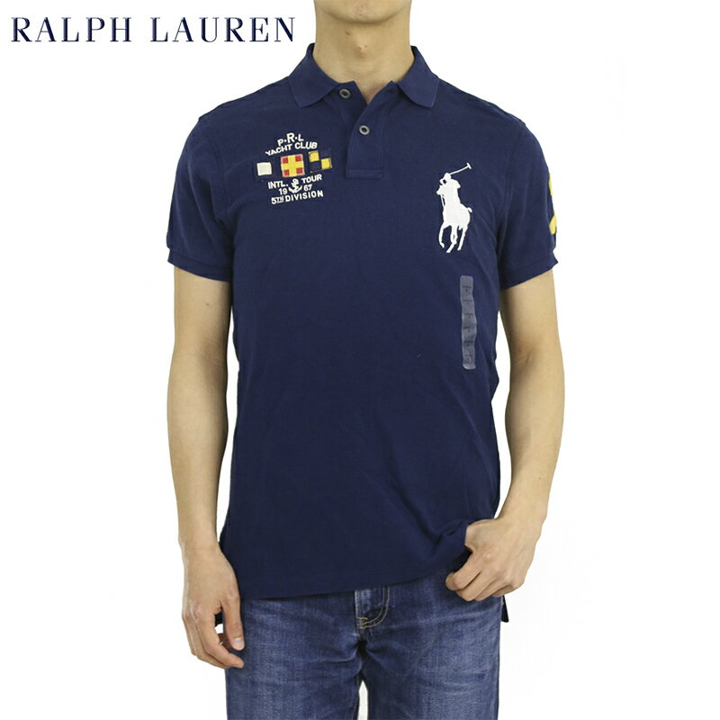 ポロ ラルフローレン メンズ カスタムフィット ヨットクラブ ポロシャツ 信号旗 ビッグポニー刺繍 POLO Ralph Lauren Men's 