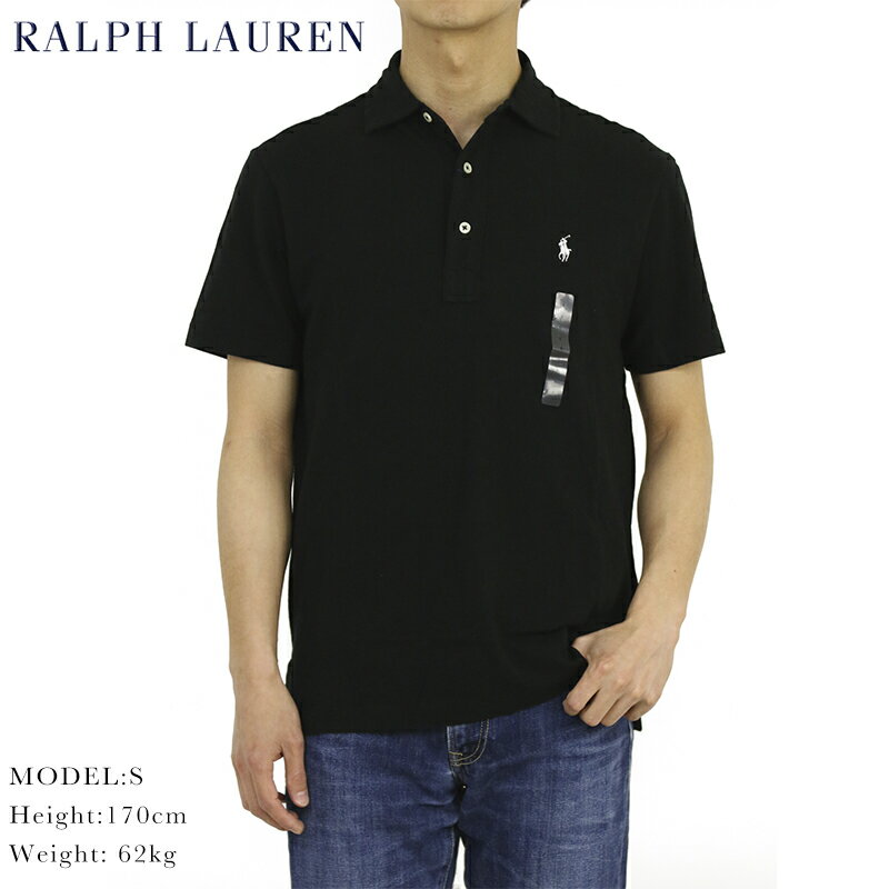 ポロ ラルフローレン フェザーウェイト　鹿の子 台襟 ポロシャツ ワイドカラー　ワンポイント POLO Ralph Lauren Men's 