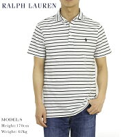 ポロ ラルフローレン フェザーウェイト　鹿の子 台襟 ポロシャツ ワイドカラー　ボーダー柄 ワンポイント POLO Ralph Lauren Men’s FeatherWeight Mesh Polo Shirt US