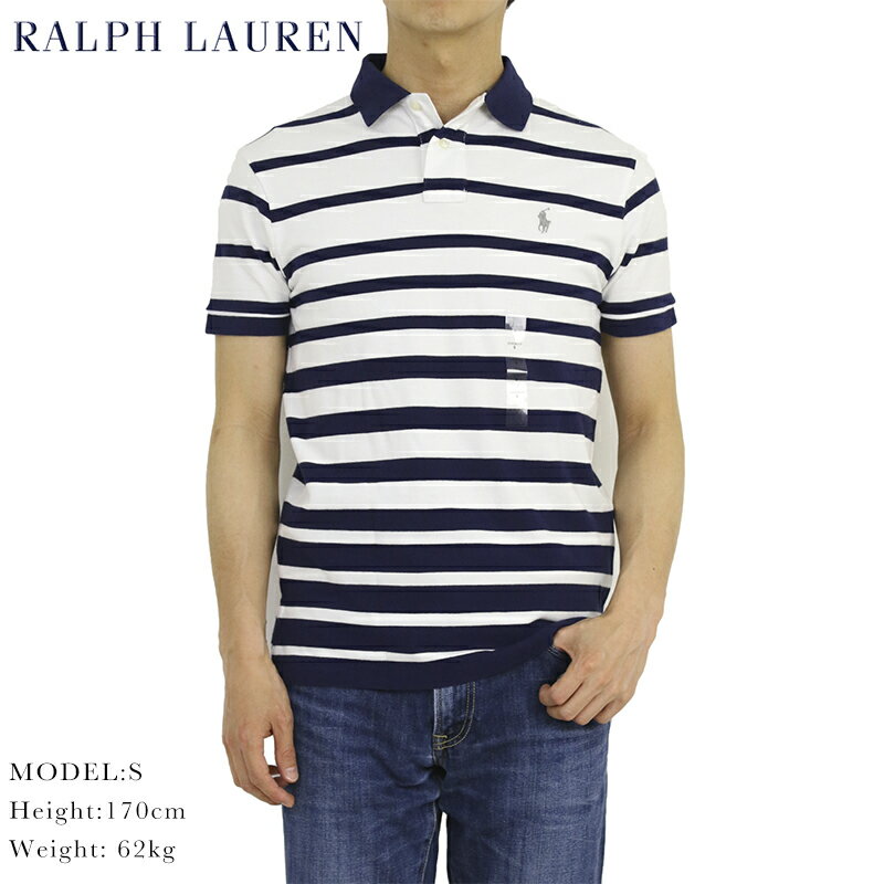 ポロ ラルフローレン メンズ カスタムフィット 半袖 ボーダー ポロシャツ ポニー刺繍 POLO Ralph Lauren Men 039 s BIG PONY Polo Shirts US