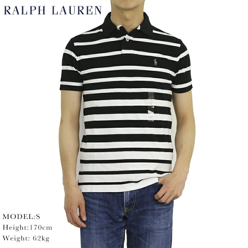 ポロ ラルフローレン メンズ カスタムフィット 半袖 ボーダー ポロシャツ ポニー刺繍 POLO Ralph Lauren Men's "BIG PONY" Polo Shirts US