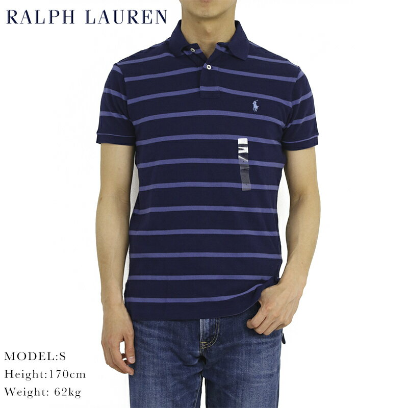 ラルフローレン ポロ ラルフローレン メンズ カスタムフィット 半袖 ボーダー ポロシャツ ポニー刺繍 POLO Ralph Lauren Men's Border Polo Shirts US