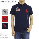 ラルフローレン ポロ ラルフローレン メンズ カスタムフィット アメリカ国旗 ビッグポニー刺繍 ポロシャツ POLO Ralph Lauren Men's "USA FLAG" BIG PONY Polo Shirts US (UPS)