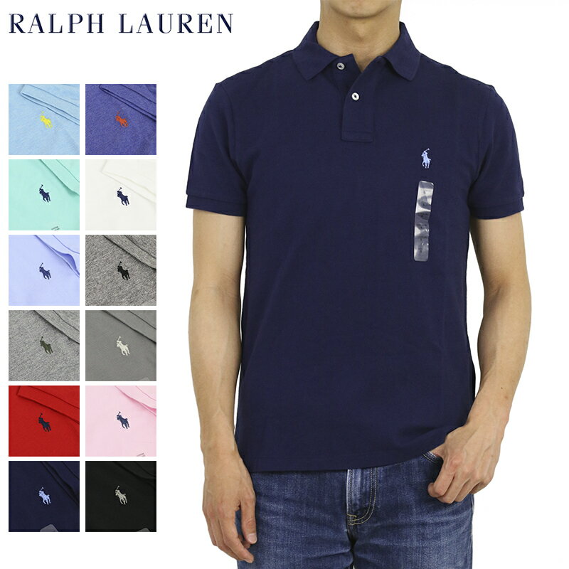 楽天donuts （ドーナッツ）ポロ ラルフローレン カスタム スリム フィット 半袖 カノコ ポロシャツ 無地 ワンポイント POLO Ralph Lauren Men's 