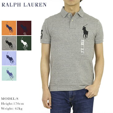 ポロ ラルフローレン カスタム スリム フィット ビッグポニー 刺繍 半袖 カノコ ポロシャツ 無地 POLO Ralph Lauren Men's 