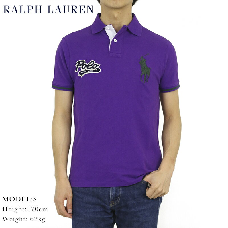 ポロ ラルフローレン カスタム スリム フィット ビッグポニー 刺繍 半袖 カノコ ポロシャツ 無地 POLO Ralph Lauren Men's "CUSTOM SLIM FIT" Mesh Polo 売れ筋 (ups)