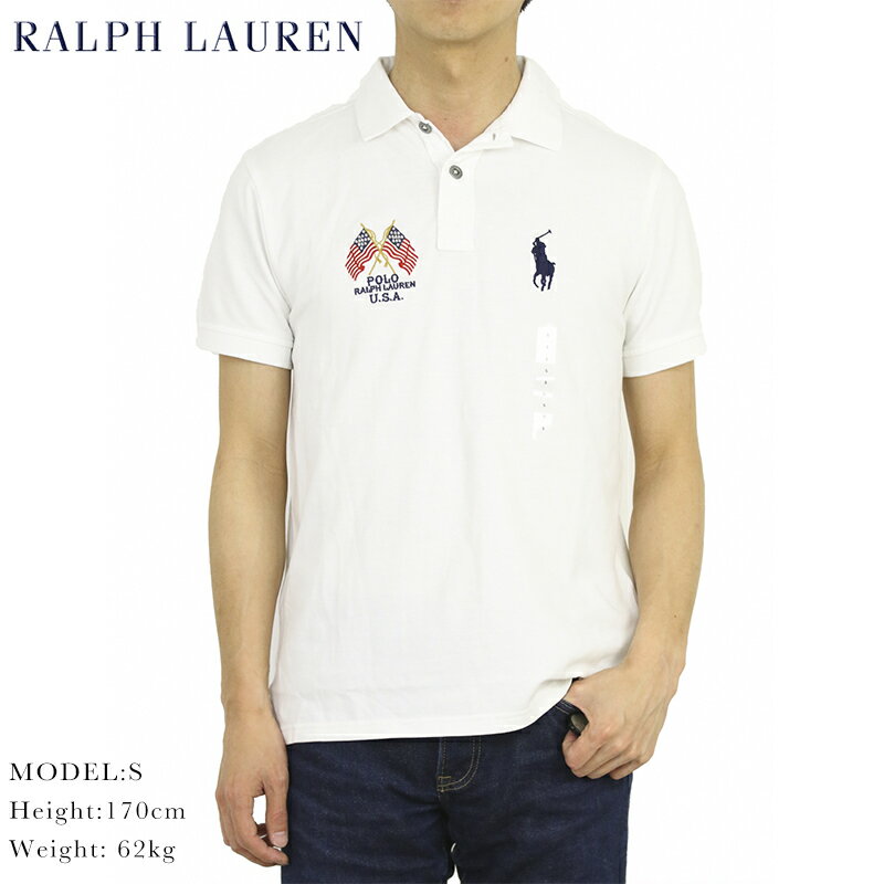 楽天donuts （ドーナッツ）ポロ ラルフローレン ビンテージ加工 鹿の子 ポロシャツ アメリカ国旗 POLO Ralph Lauren Men's 